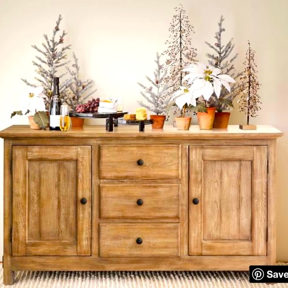 Pottery Barn Other - Pottery Barn Faceted Mirror Glass Trees Set/3 New